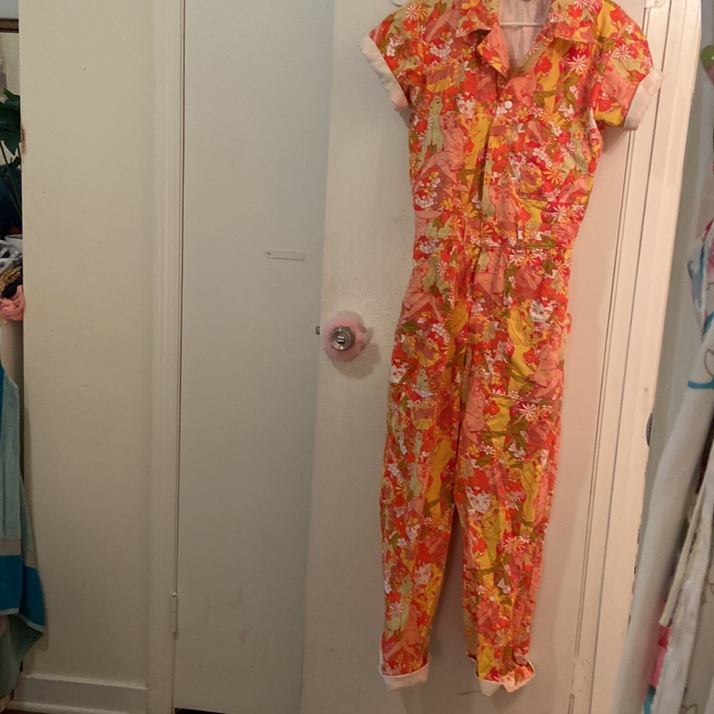 Big Bud Press Yellow and Orange Floral Jumpsuit - Picture 4 of 8